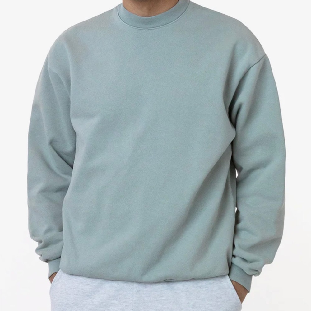 NWOT 14OZ. GARMENT DYE HEAVY FLEECE PULLOVER CREWNECK SWEATSHIRT
